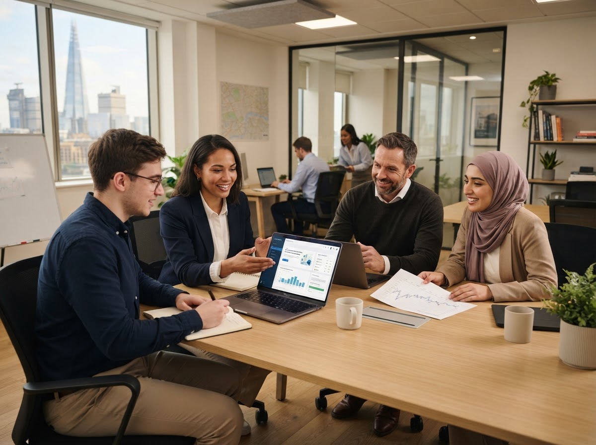 Mirror Invest Fiscal team reviewing treasury data on a unified dashboard